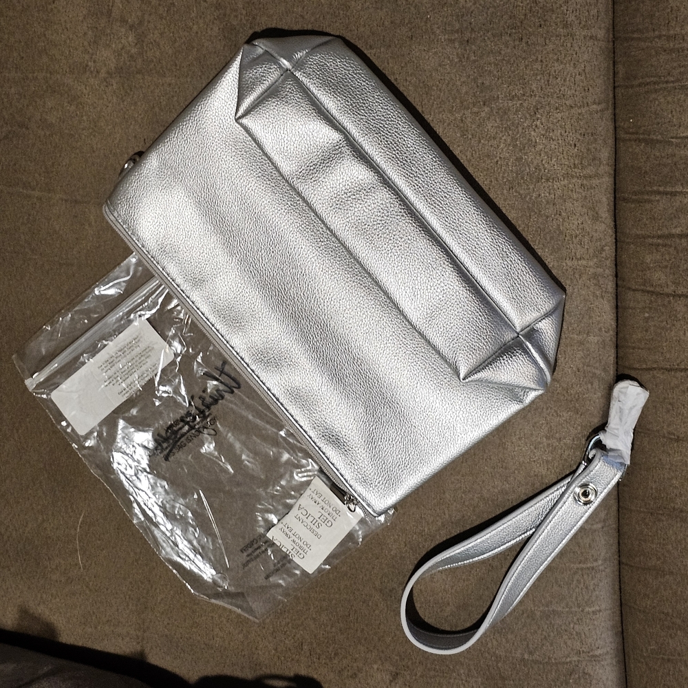Silver Women's Clutch Bag
